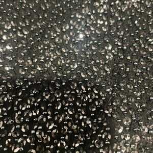 Diane Von Furstenberg Silk Black Beaded & Sequin Silk Dress, Satin Trim, Size 8